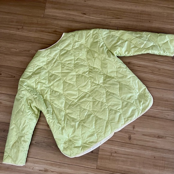 Lime Green Quilted Jacket - Picture 4 of 14